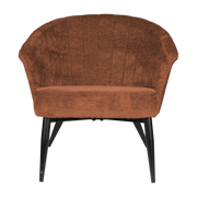 Poltrona Georgia in velluto terracotta - Dutchbone
