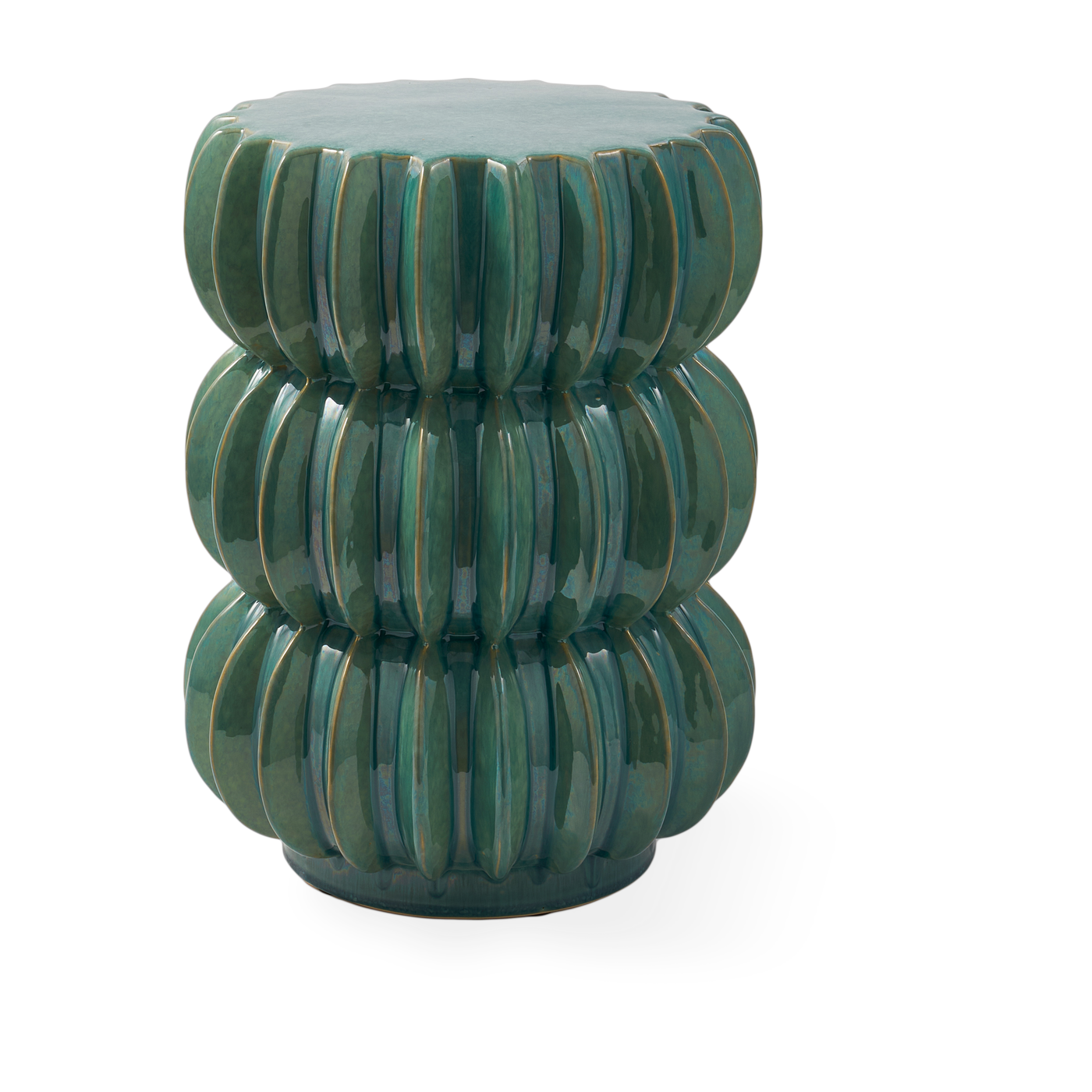 Mesa auxiliar de cerámica verde 34x46cm Calabaza - Pols Potten