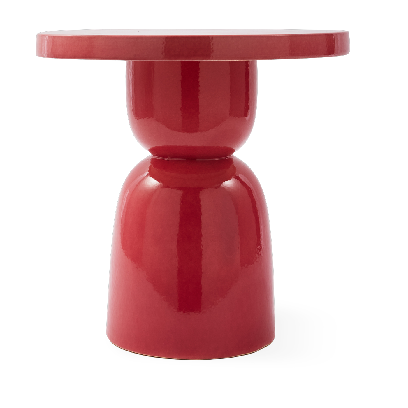Pink ceramic side table 40x40cm Pawn - Pols Potten