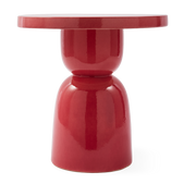 Table d'appoint en céramique rose 40x40cm Pawn - Pols Potten