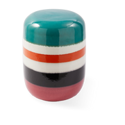 Ceramic side table 34x46, 5cm Striped Pill - Pols Potten