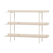 3 étagères à poser en acier beige cashew 85x33cm Tharon - Metallbude
