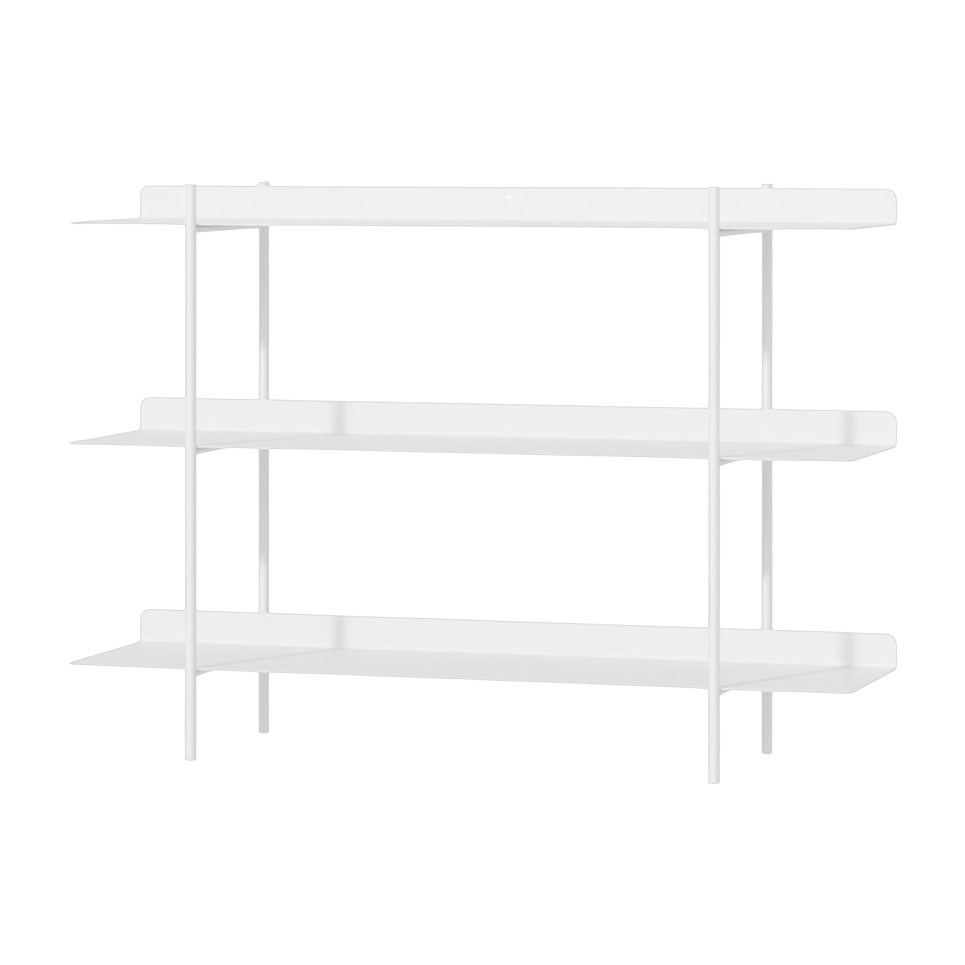 3 Aufsatzregale aus weißem Stahl 85x33cm Tharon -. Metallbude