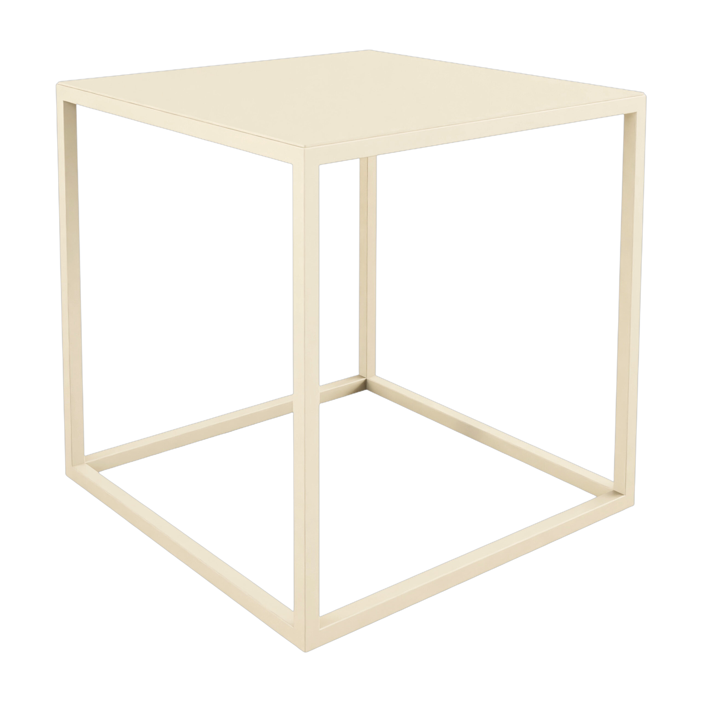 Mesa auxiliar de acero beige anacardo 40x40cm Soli X - Metallbude