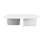 Livia white steel coffee table 115x77cm - Metallbude