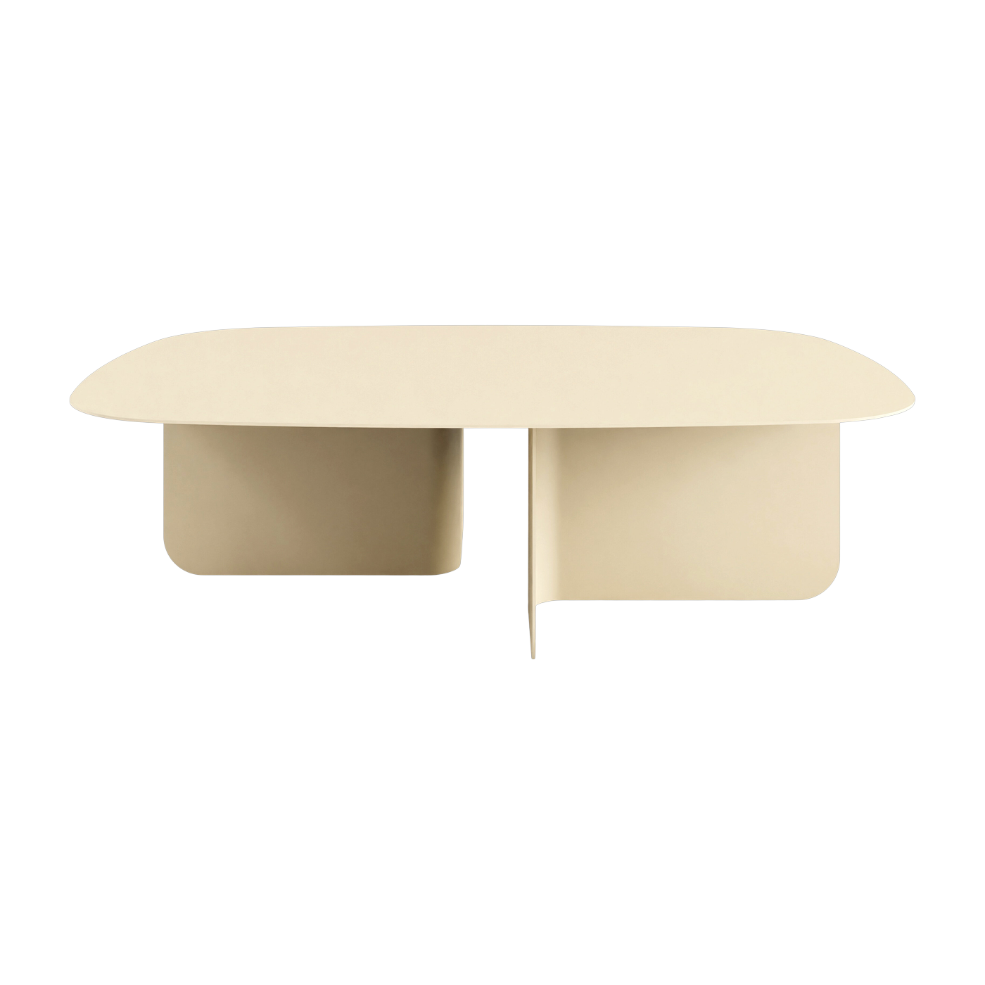 Tavolino Livia in acciaio 115x77cm - beige anacardo Metallbude