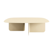 Table basse en acier beige cashew 115x77cm Livia - Metallbude