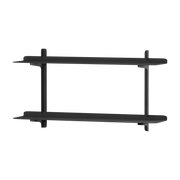 2 Wandregale aus Stahl schwarz 35, 6x68x17, 2cm Linara - -. Metallbude