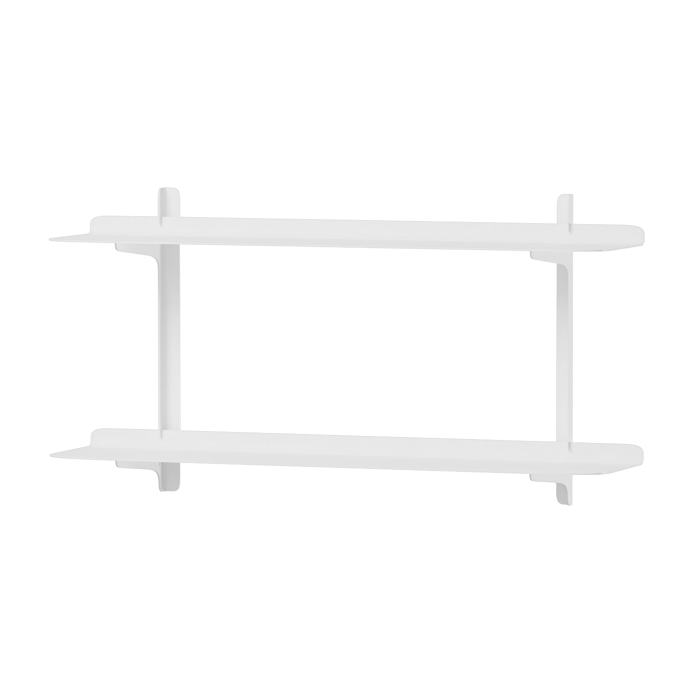 2 Wandregale aus weißem Stahl 35, 6x68x17, 2cm Linara -. Metallbude