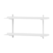 2 étagères murales en acier blanc 35,6x68x17,2cm Linara - Metallbude