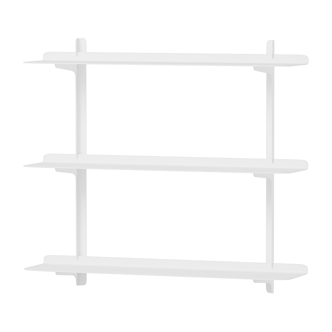 3 Wandregale aus weißem Stahl 60, 6x68x17, 2cm Linara -. Metallbude
