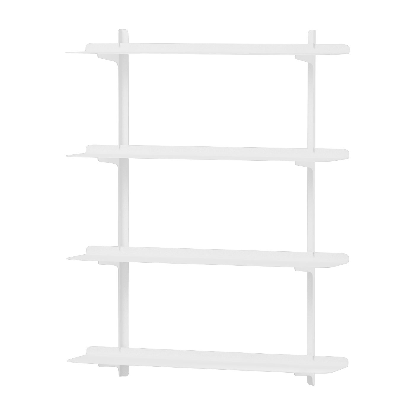 4 Wandregale aus weißem Stahl 85, 6x68x17, 2cm Linara -. Metallbude