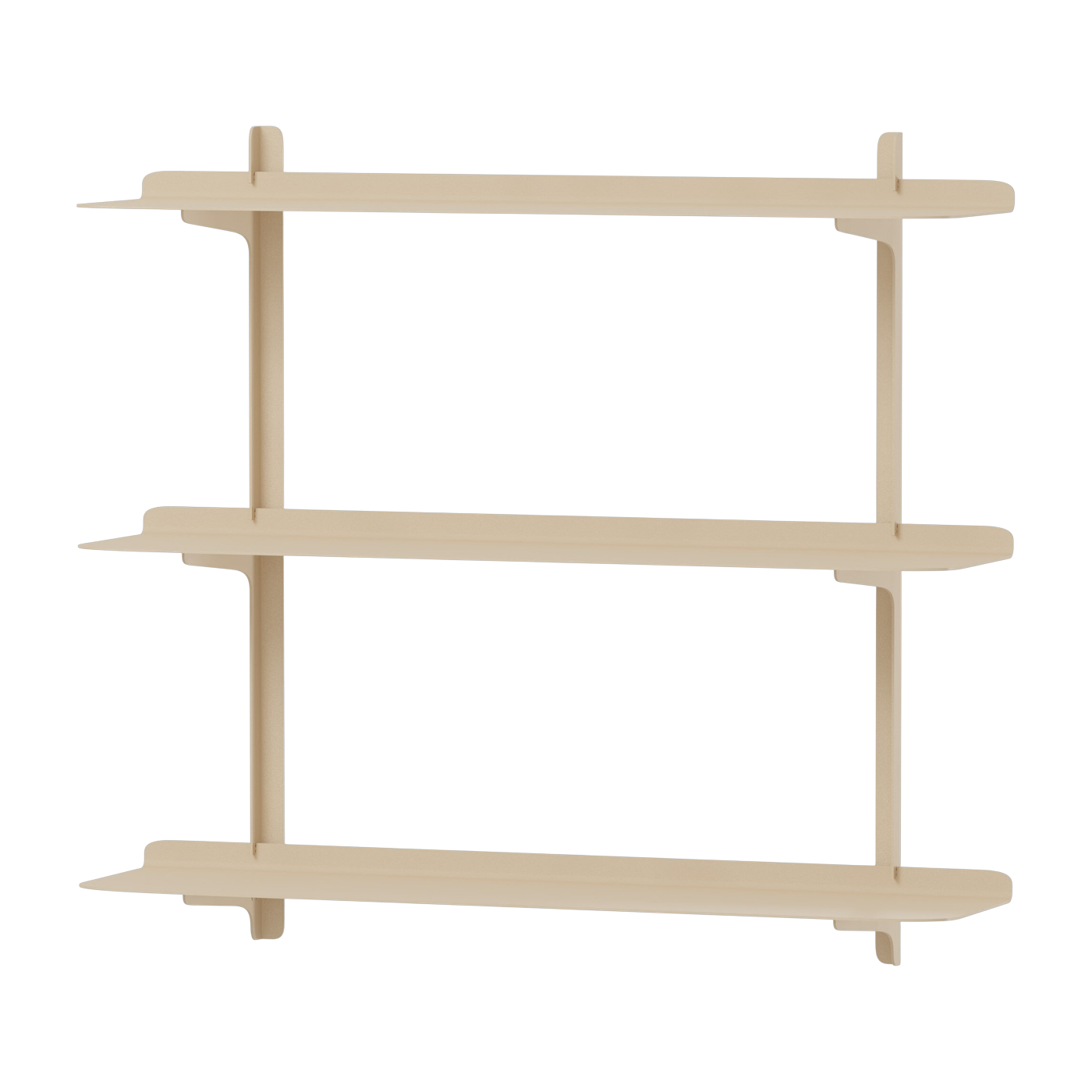 3 Wandregale aus Stahl in Cashew-Beige 60, 6x68x17, 2cm Linara - -. Metallbude