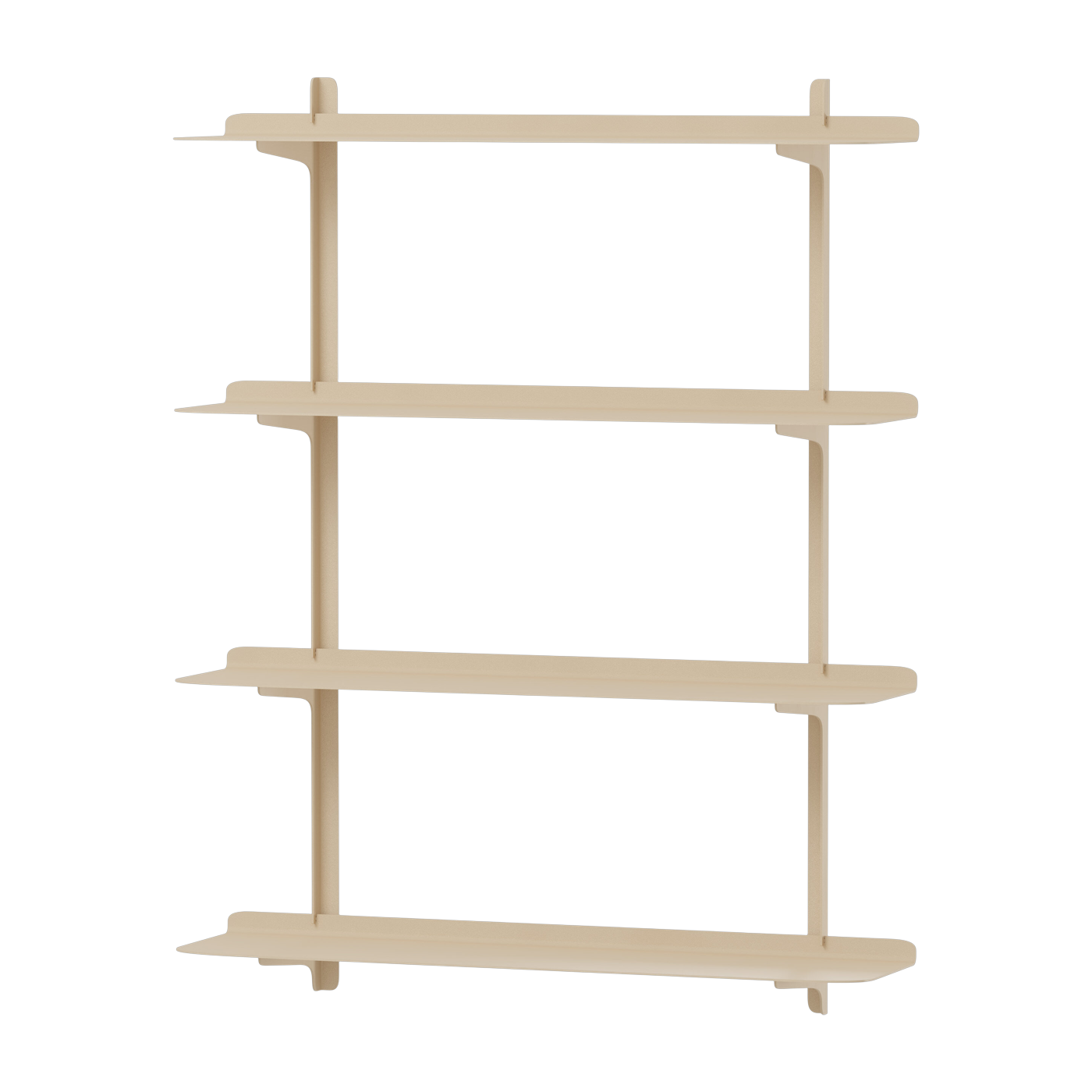 4 Wandregale aus Stahl in Cashew-Beige 85, 6x68x17, 2cm Linara - -. Metallbude