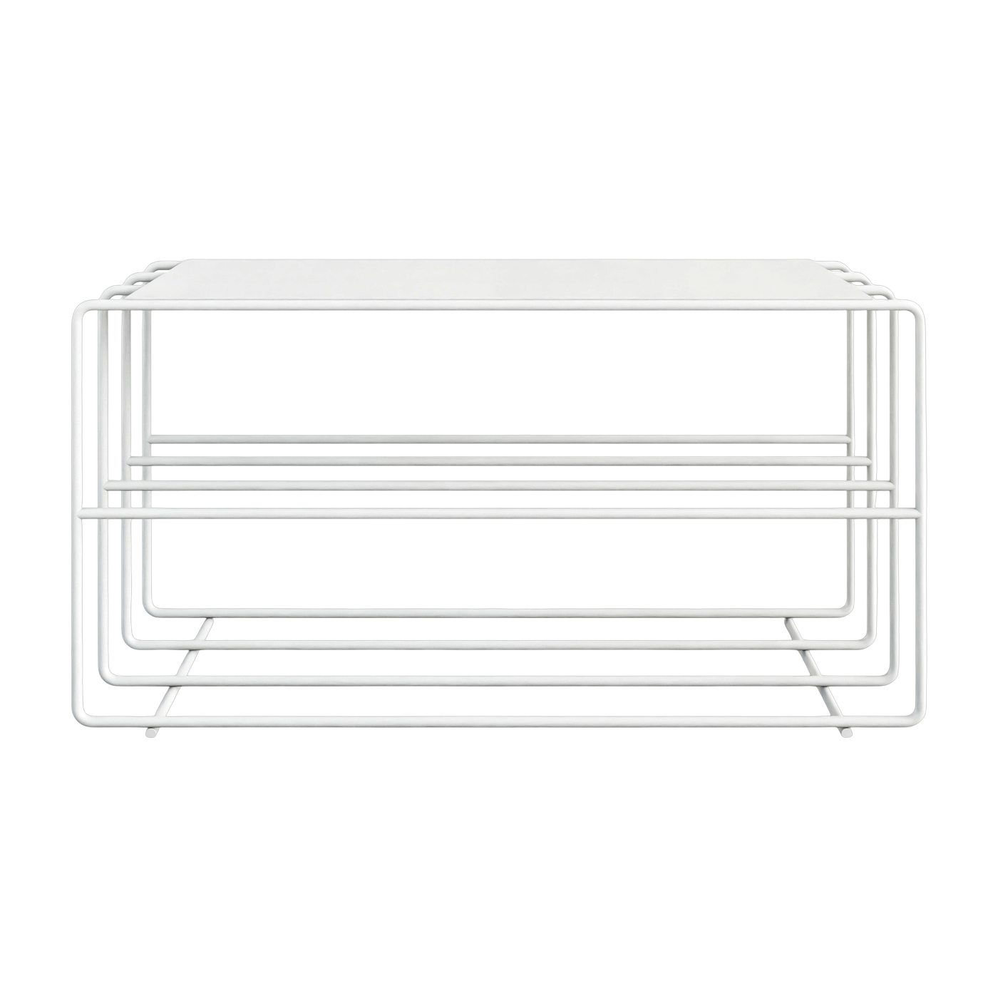 Etagère à chaussures en acier blanc 80x30x41cm Neva - Metallbude