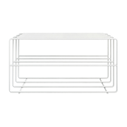 White steel shoe rack 80x30x41cm Neva - Metallbude