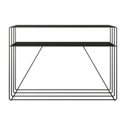 Table console en acier noir 125x30x86cm Ria - Metallbude