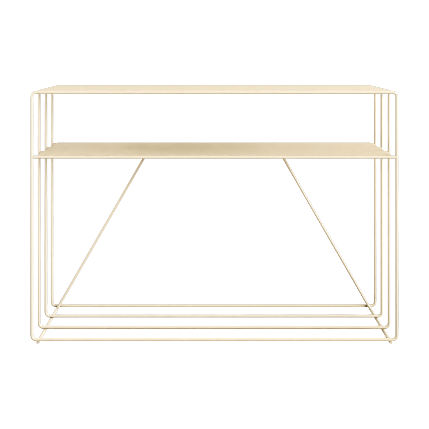 Konsolentisch aus Stahl beige cashew 125x30x86cm Ria -. Metallbude
