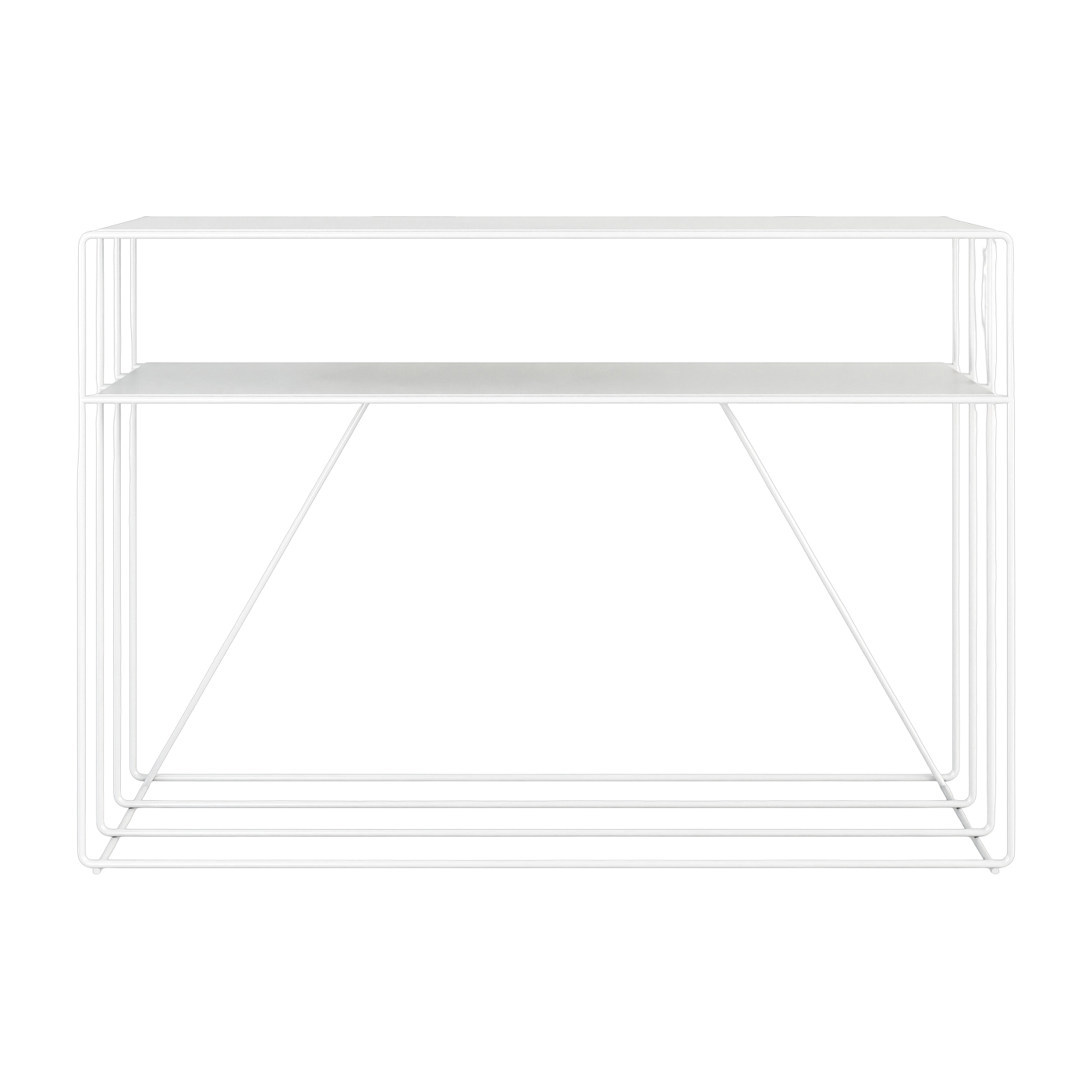 Konsolentisch aus Stahl weiß 125x30x86cm Ria -. Metallbude