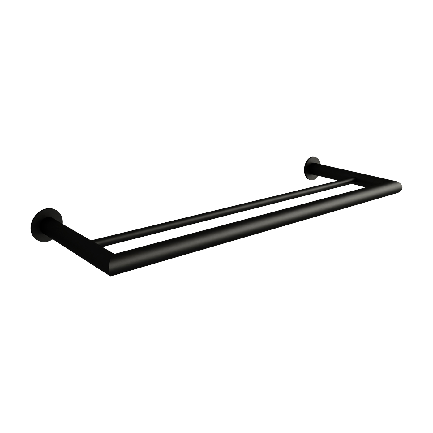 Round towel rail in black steel 50x17cm Stenni - Metallbude