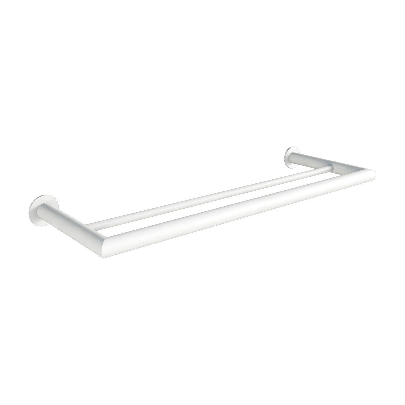 Runde Handtuchschiene aus weißem Stahl 50x17cm Stenni -. Metallbude