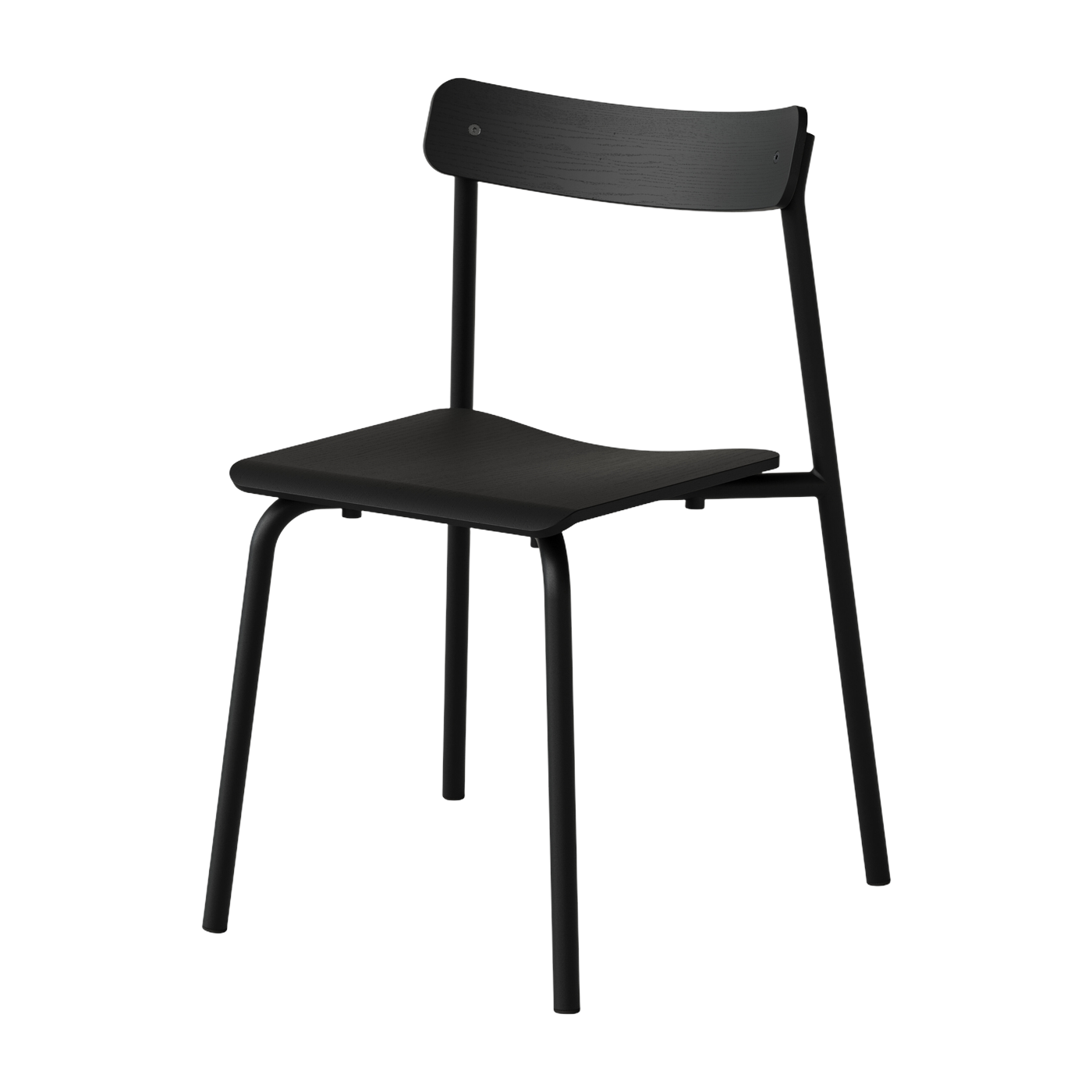 Silla de roble negro con armazón negro grafito Etude - TIPTOE