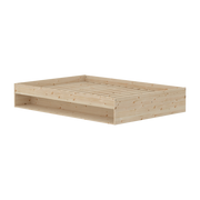 Double bed with shelf in solid pine 140x200cm Grow - Flexa