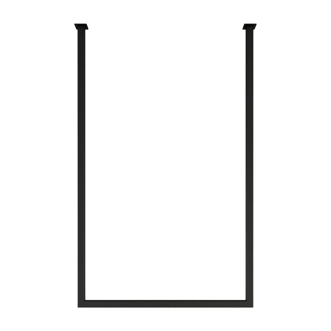 Tensi black steel square towel rail 50x80cm - Tensi Metallbude