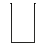Rail à serviettes carré en acier noir 50x80cm Tensi - Metallbude