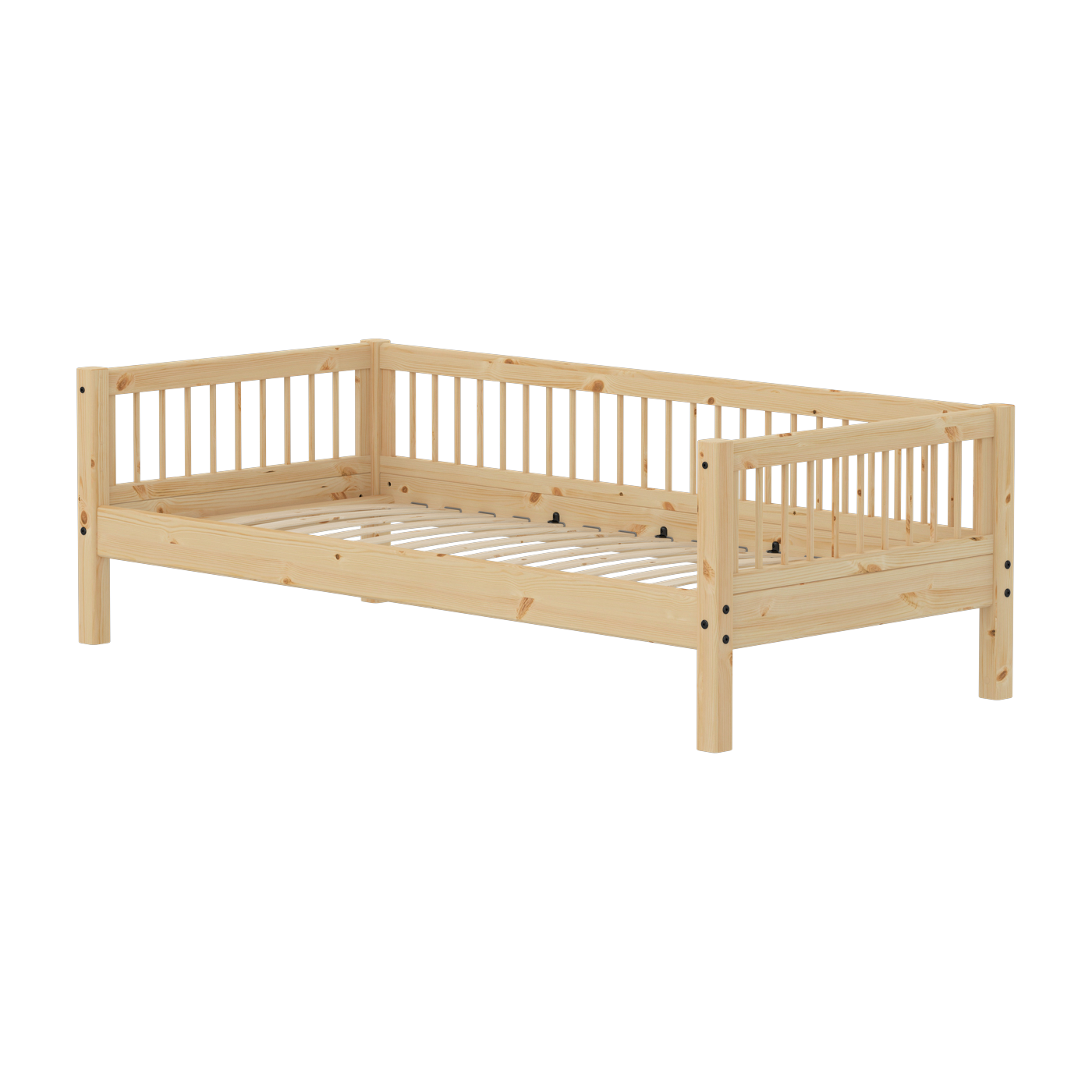 Lit simple en pin solide et contreplaqué de bouleau 90x200cm Classic - Flexa