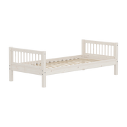 Single bed in solid pine and white birch plywood 90x200cm Classic - Flexa