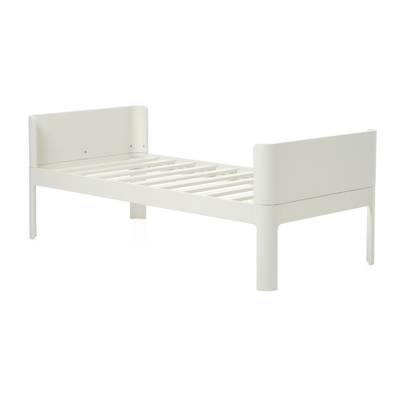Lit simple pour enfant en bois contreplaqué crème 70x150cm Nova - Flexa