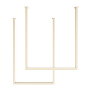 2 square steel towel rails beige cashew 60-80x50cm Tensi - Metallbude