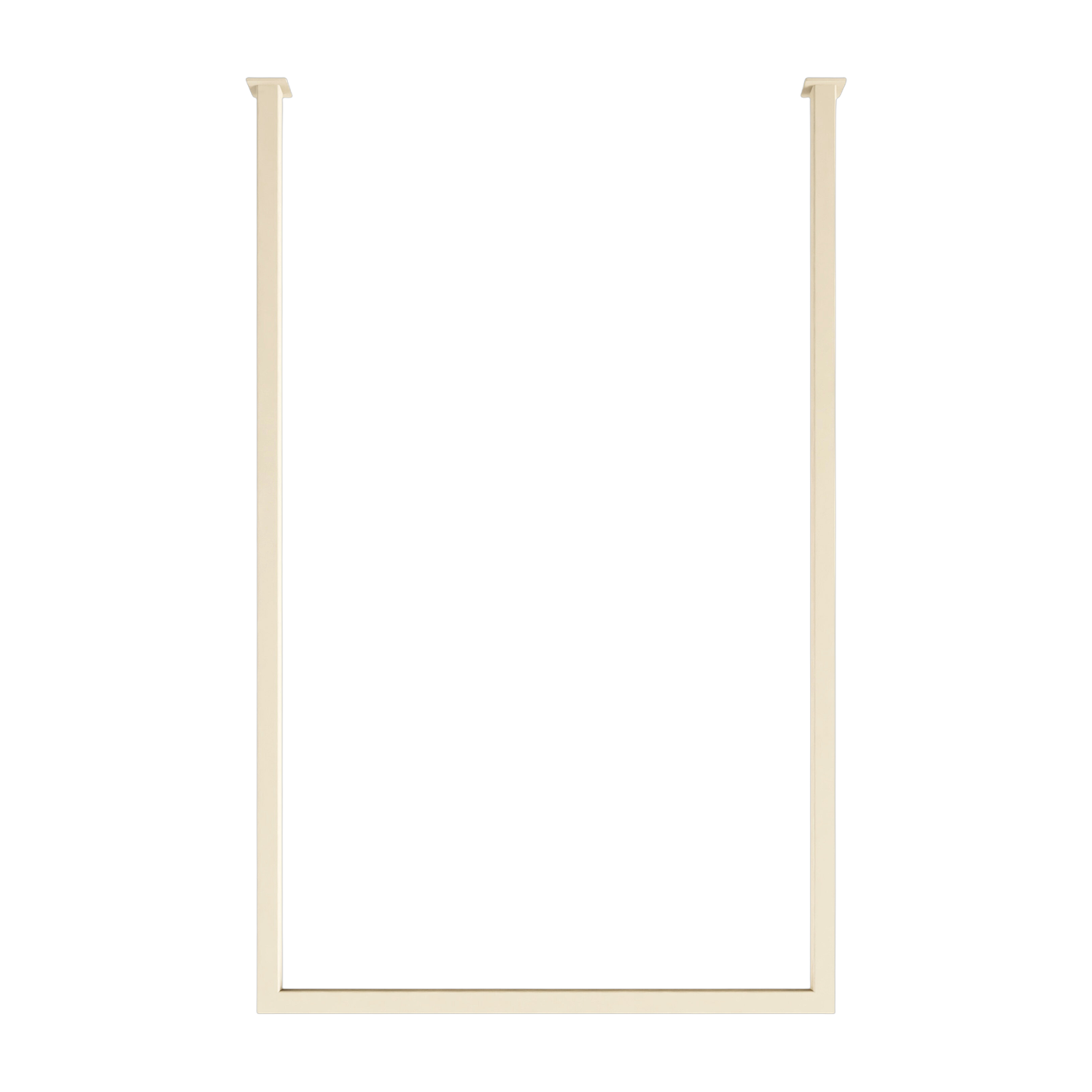 Cashew beige square steel towel rail 50x80cm - Tensi Metallbude