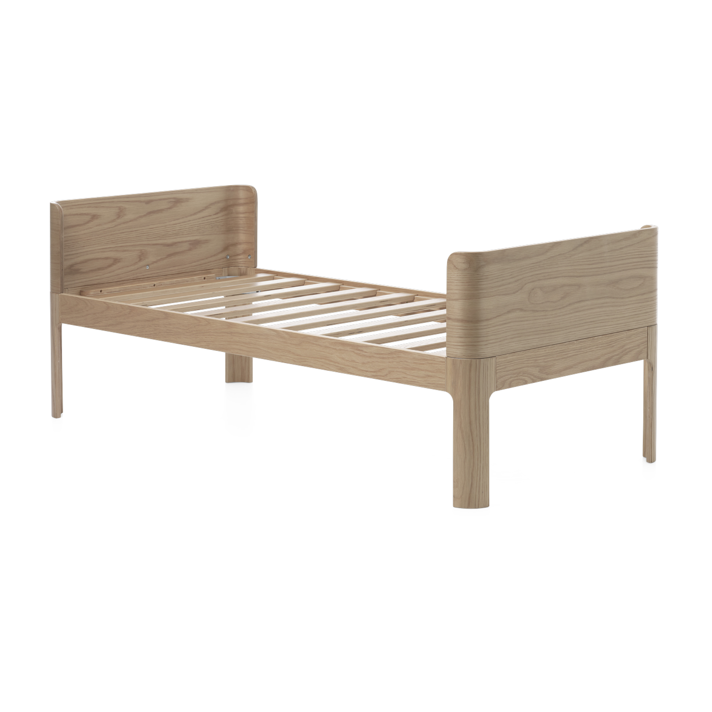 Lit simple pour enfant en bois de chêne 70x150cm Nova - Flexa