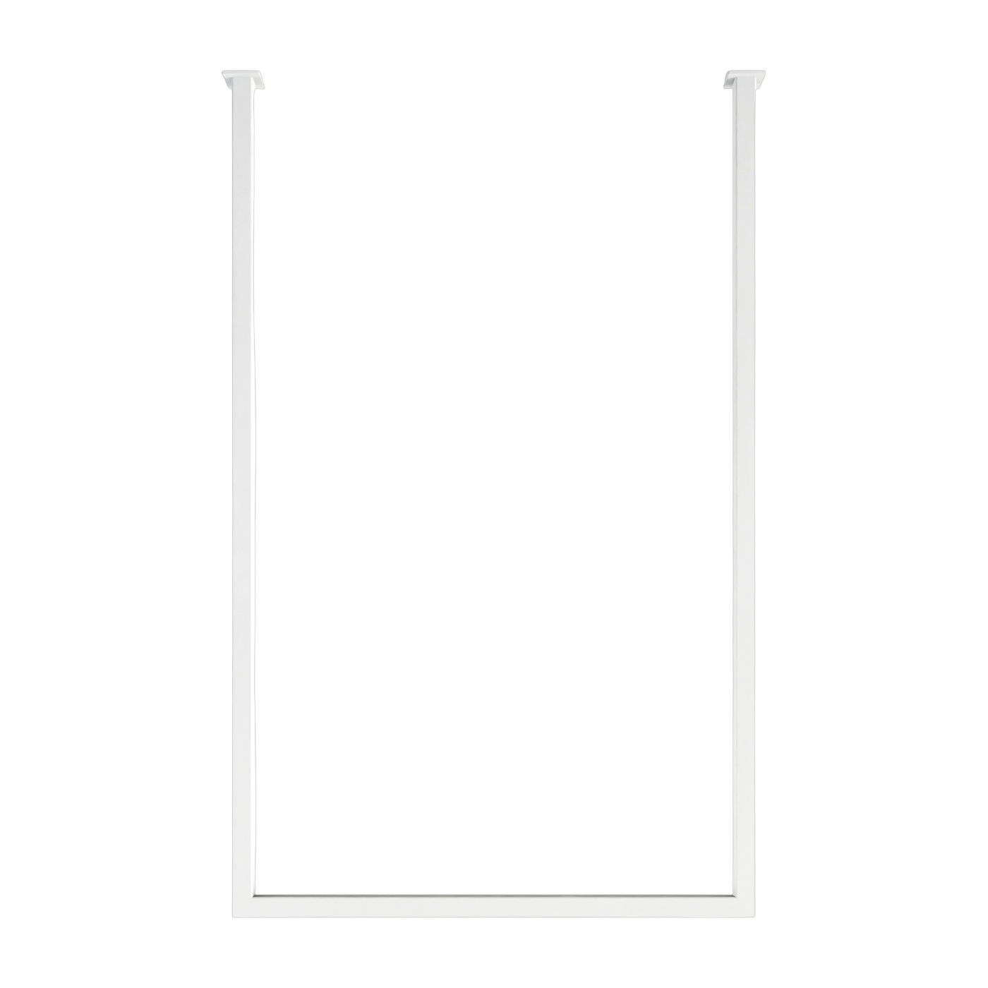 White steel square towel rail 50x80cm Tensi - The ultimate in towel storage! Metallbude