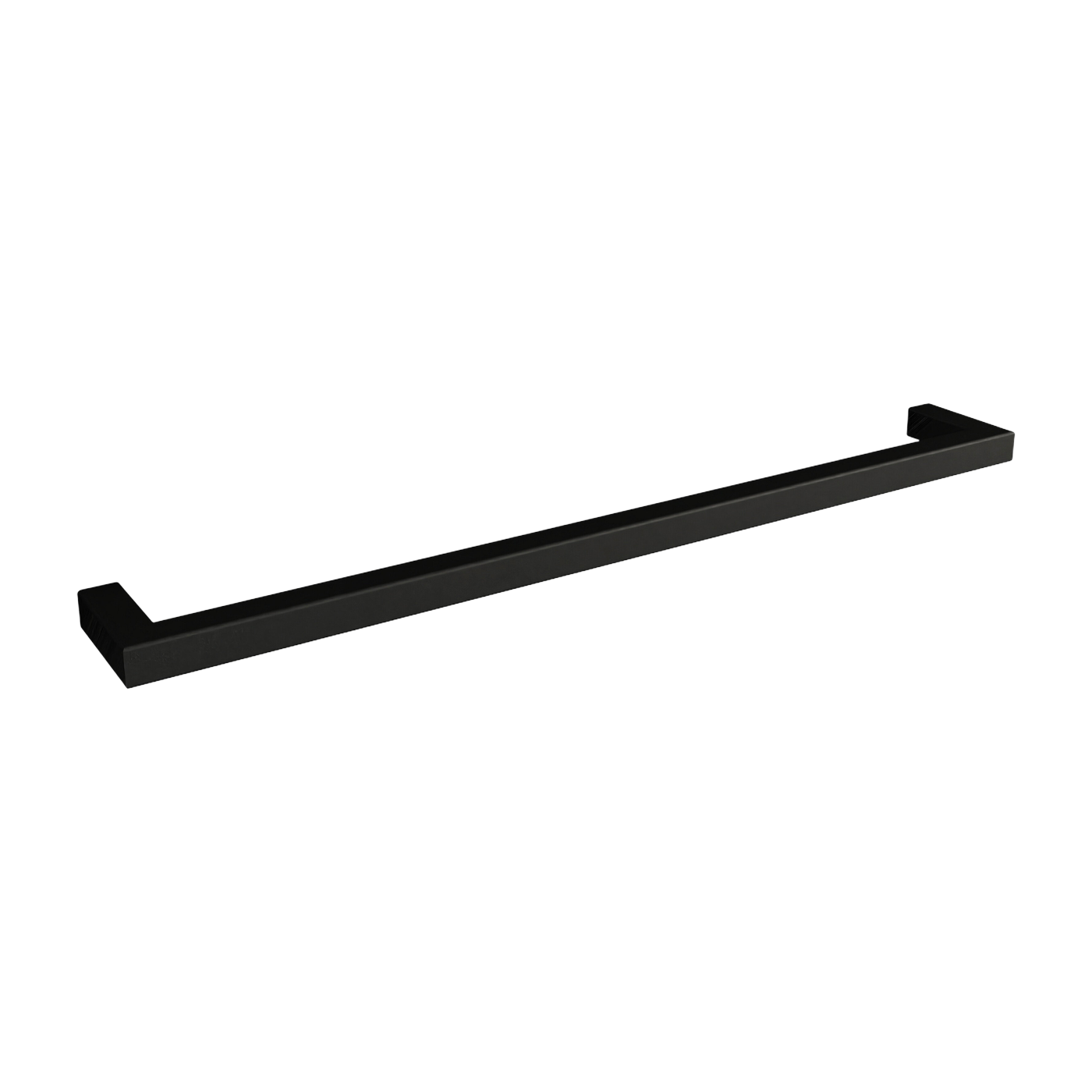 Black steel square towel rail 85cm Vana - Metallbude