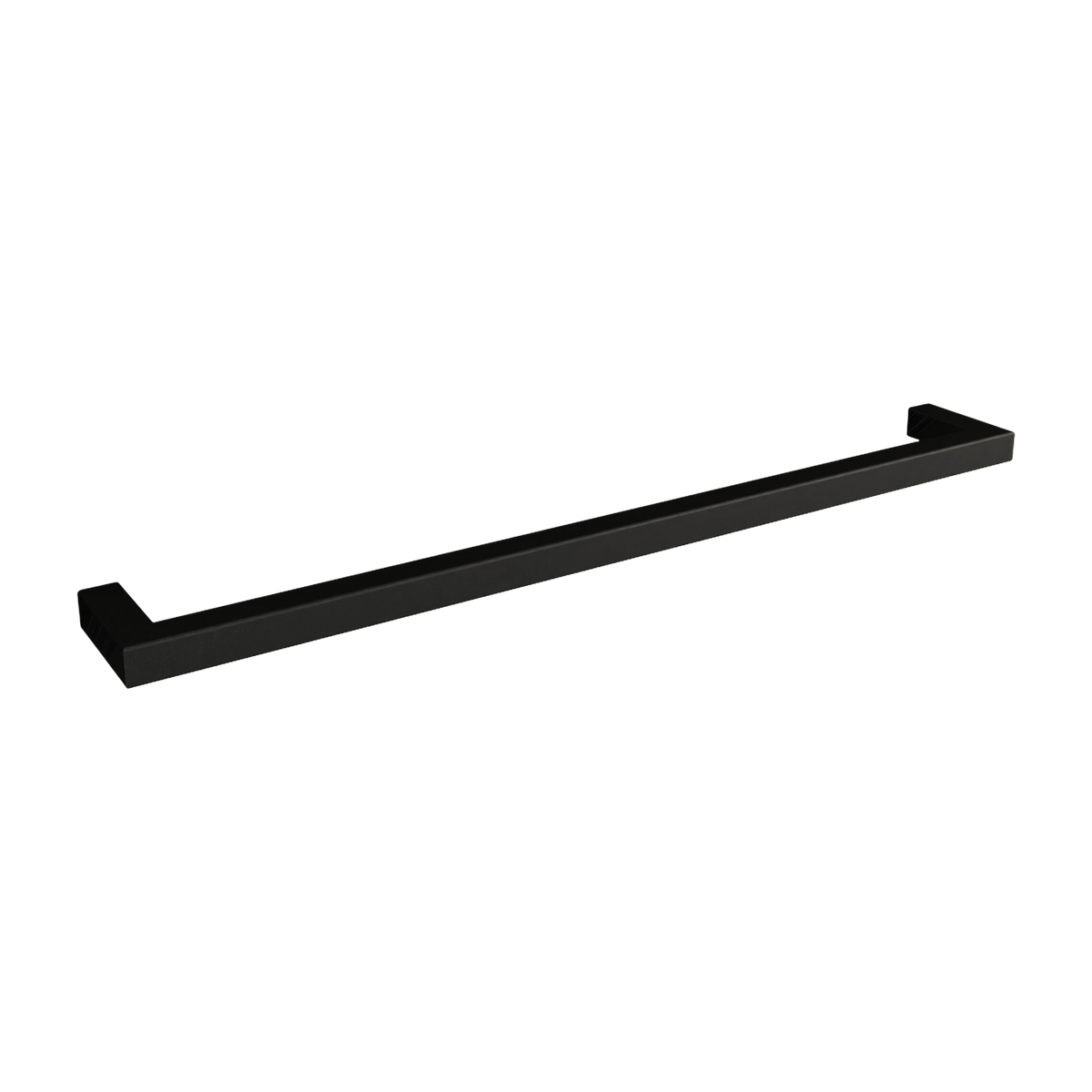 Black steel square towel rail 105cm Vana - Metallbude