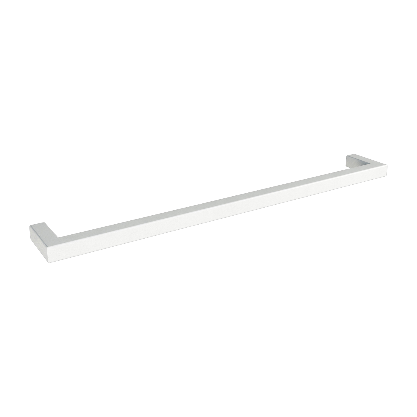 White steel square towel rail 105cm Vana - Metallbude