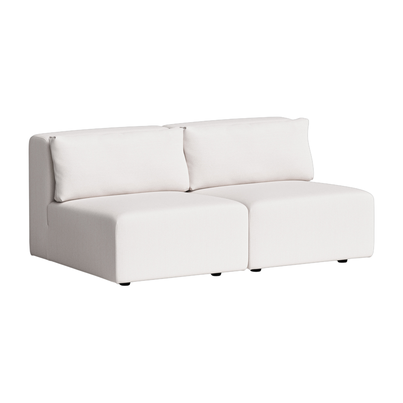 Snow white 2-seater straight sofa 160x105cm Bridge - TIPTOE
