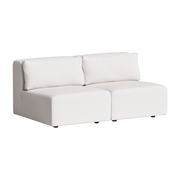 Snow white 2-seater straight sofa 160x105cm Bridge - TIPTOE