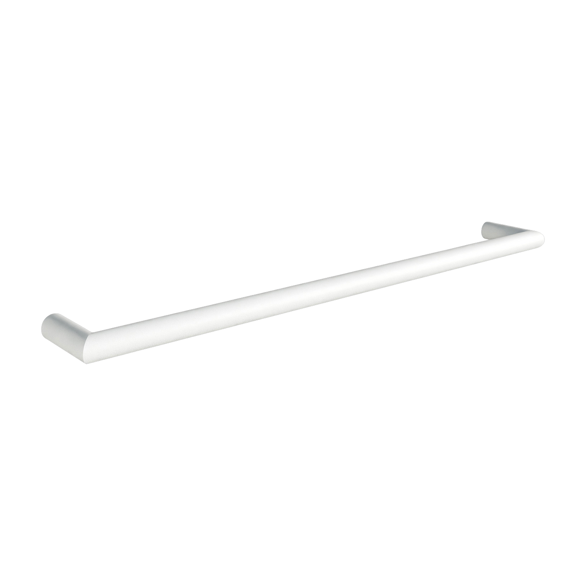 Round towel rail in white steel 55cm Vana - Metallbude