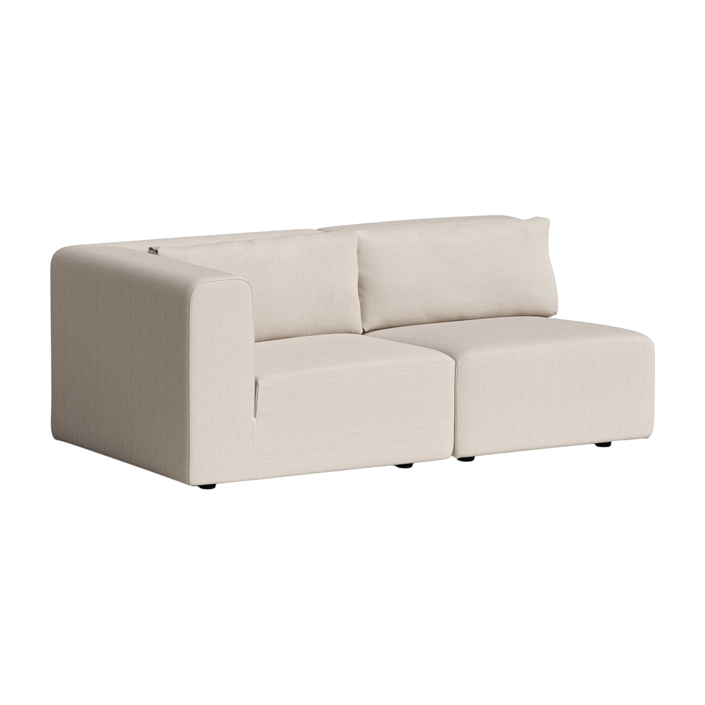 2-Sitzer-Sofa mit Armlehne Elfenbeinbeige 185x105cm Bridge - -. TIPTOE
