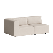 divano a 2 posti con bracciolo beige avorio 185x105cm Bridge - TIPTOE