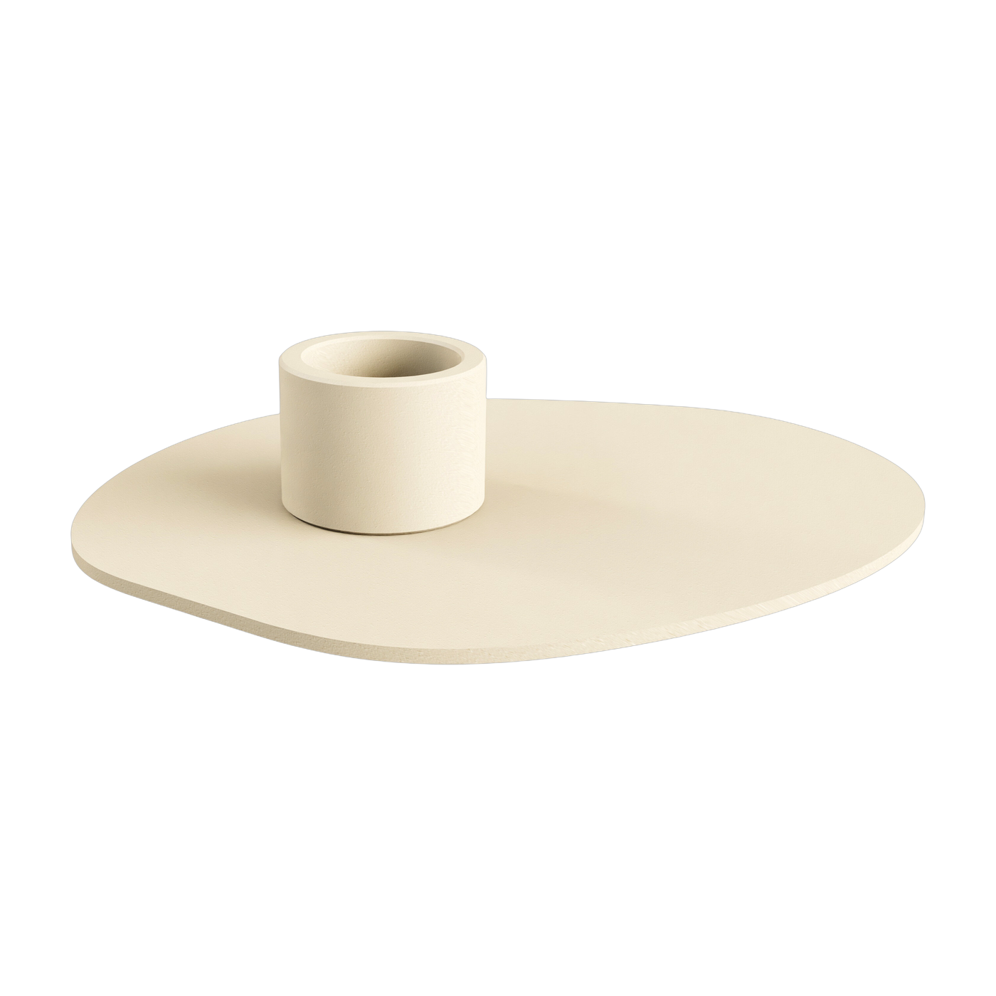 Bougeoir en acier beige cashew 10x13cm Noa - Metallbude