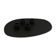 Candleholder 4 black steel candles 30x23cm Noa - Metallbude