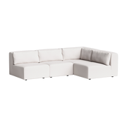Divano d' angle da 3 a 4 posti con cuscini bianco neve 265x185cm Bridge - TIPTOE