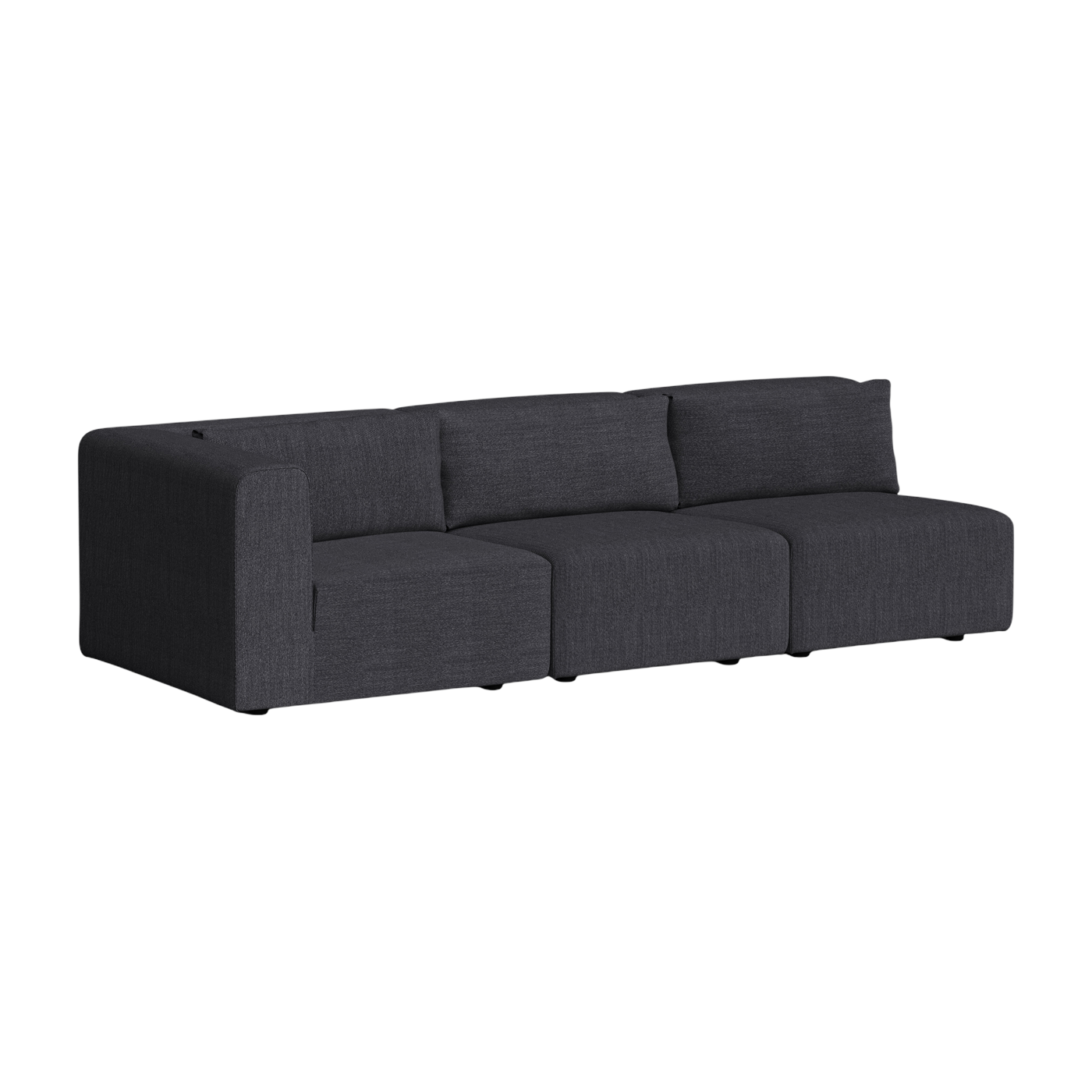 Divano dritto con cuscino, da 3 a 4 posti, grigio ardesia 265x105cm Bridge - TIPTOE
