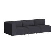 Divano dritto con cuscino, da 3 a 4 posti, grigio ardesia 265x105cm Bridge - TIPTOE