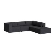 Divano da angle da 4 a 5 posti con cuscini grigio ardesia 290x265cm Bridge - TIPTOE
